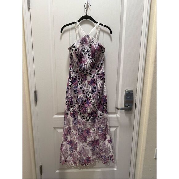 Elliatt Kaitlyn Floral Lace Maxi Dress- Multi Purple Wedding Guest size S NWT - Picture 5 of 8
